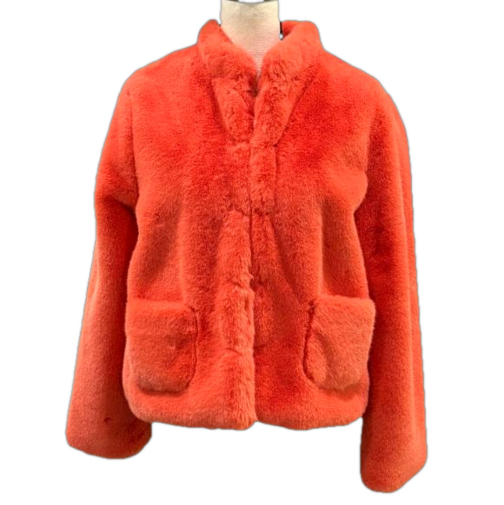 Anthropologie dRA Los Angeles Mango Faux Fur Jacket, Size Medium